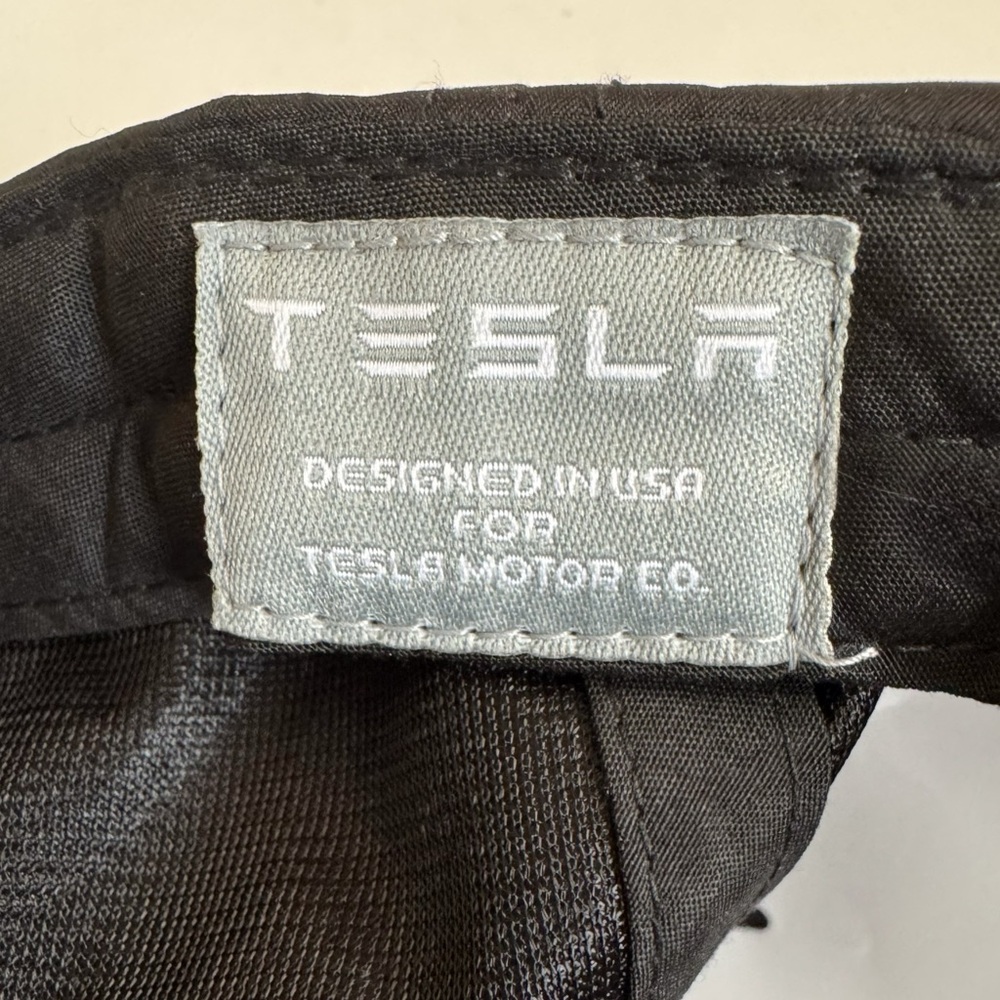 Tesla Motor Co Black Ripstop Adjustable Strap Hat Cap New Without Tags - Picture 8 of 8